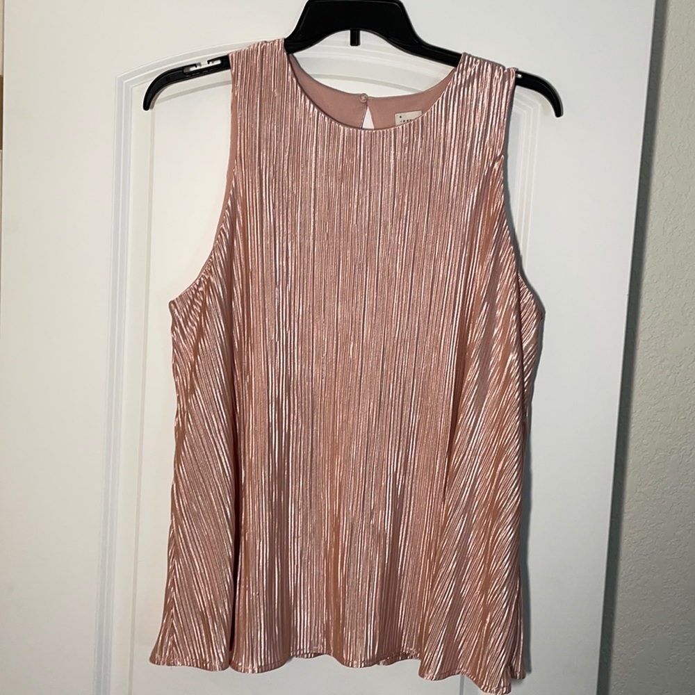 Pink waterfall blouse